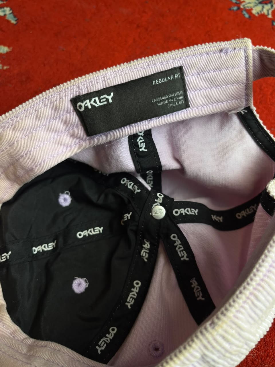 Oakley High Definition Optics Light Purple / Off-White Corduroy Strapback Dad Hat