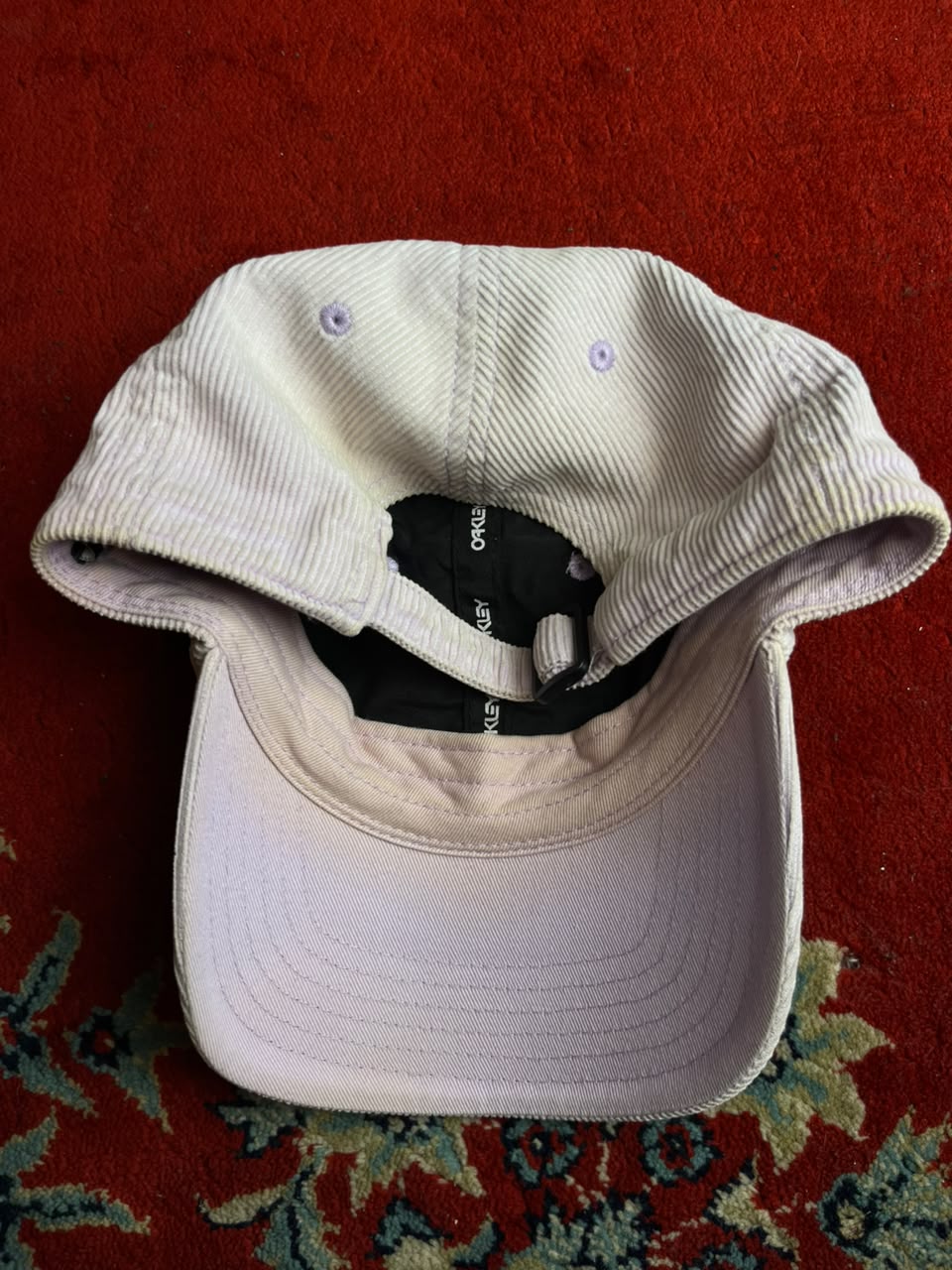 Oakley High Definition Optics Light Purple / Off-White Corduroy Strapback Dad Hat