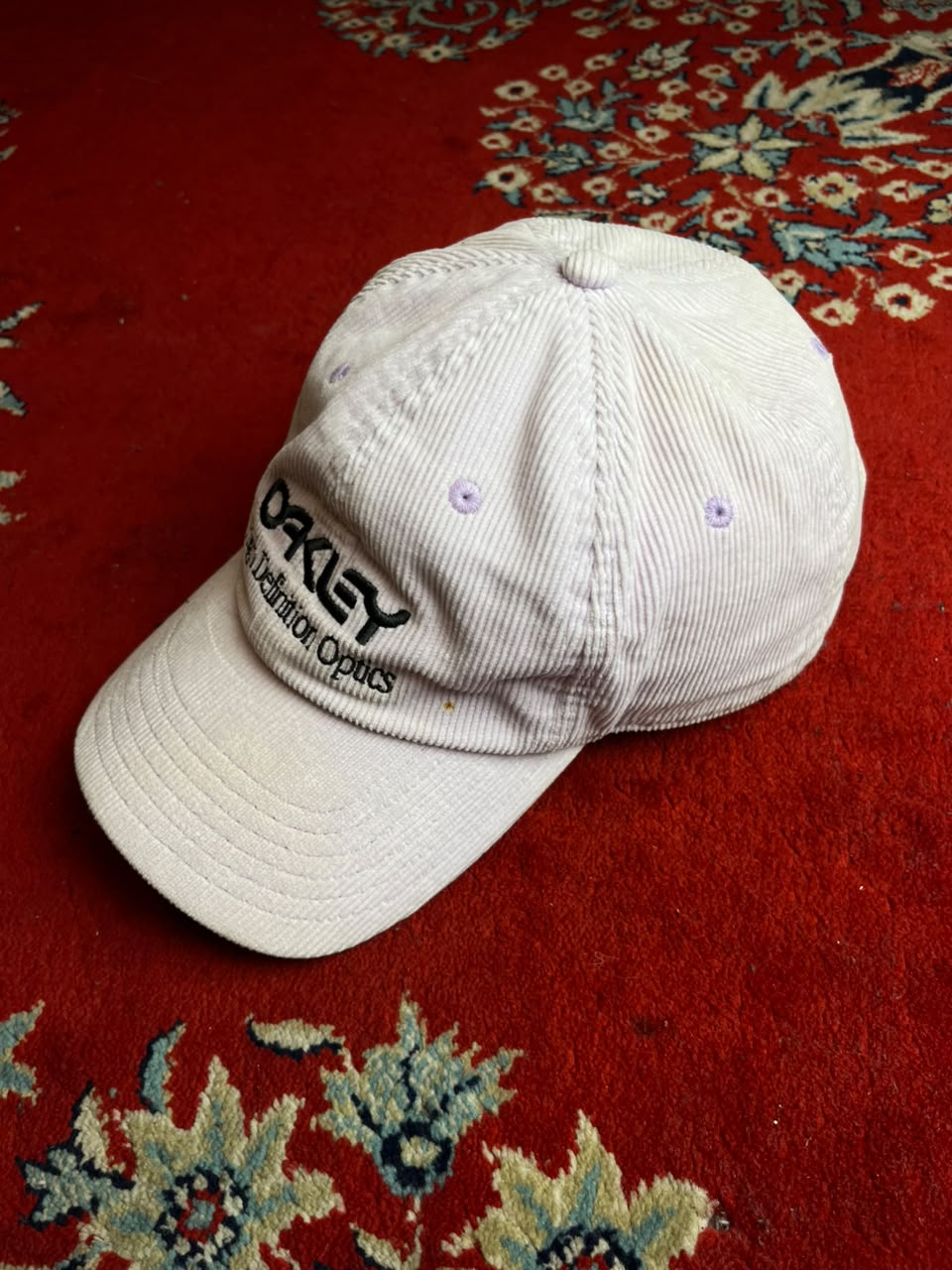 Oakley High Definition Optics Light Purple / Off-White Corduroy Strapback Dad Hat