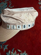 Vintage Diesel Industry satin-finish military cadet cap