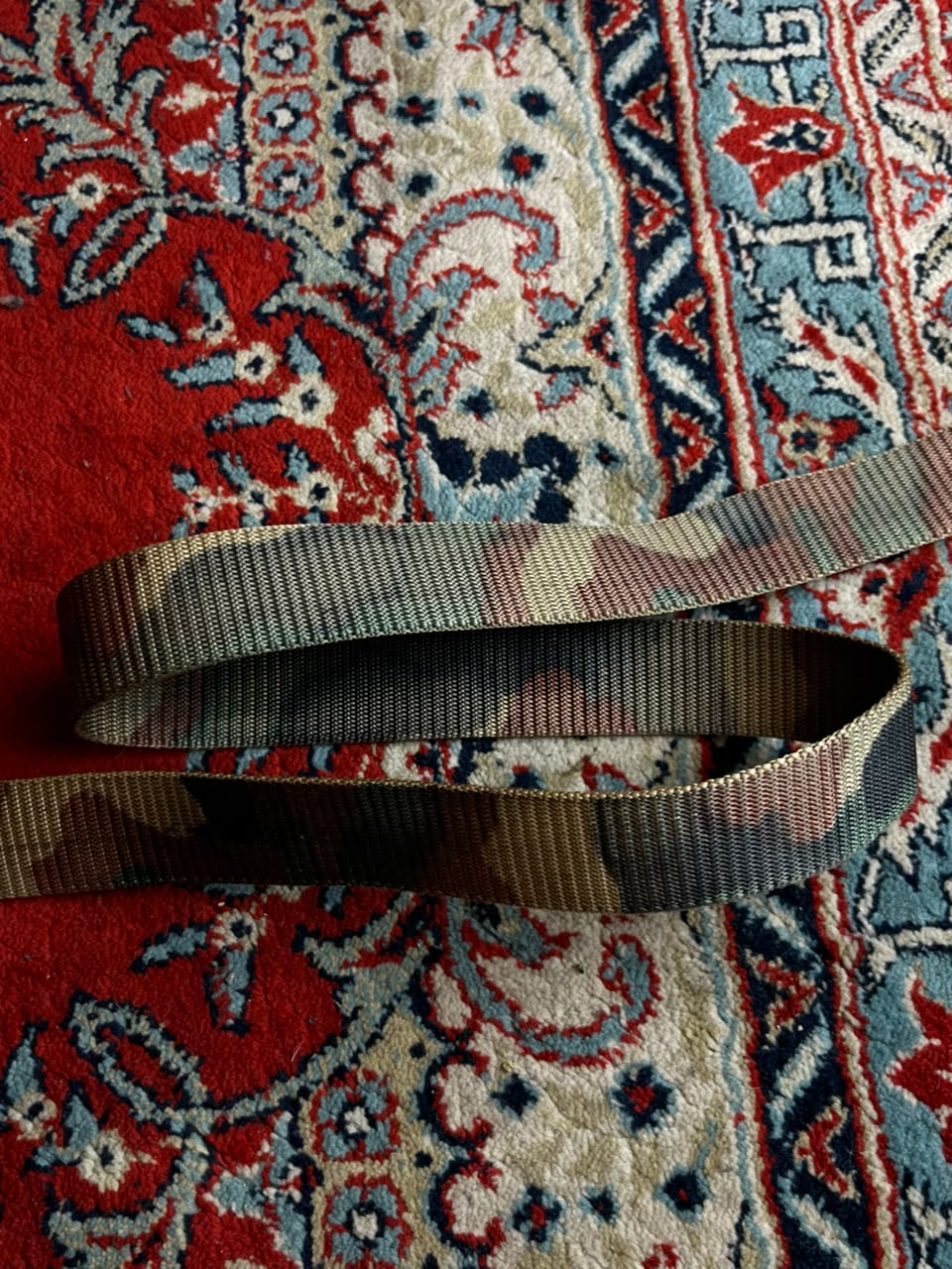 Camo Web Belt Military Style Brass Flip Top Box Buckle Camouflage