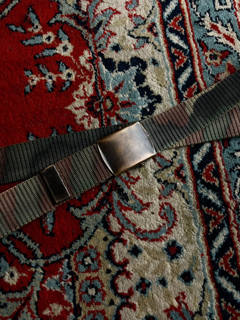 Camo Web Belt Military Style Brass Flip Top Box Buckle Camouflage