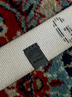 G-Star RAW 3301 Canvas Web Belt Off White Stencil Logo Gunmetal Box Buckle