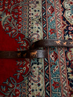 Vintage Tooled Leather Belt Running Horses Mustangs Brown Western