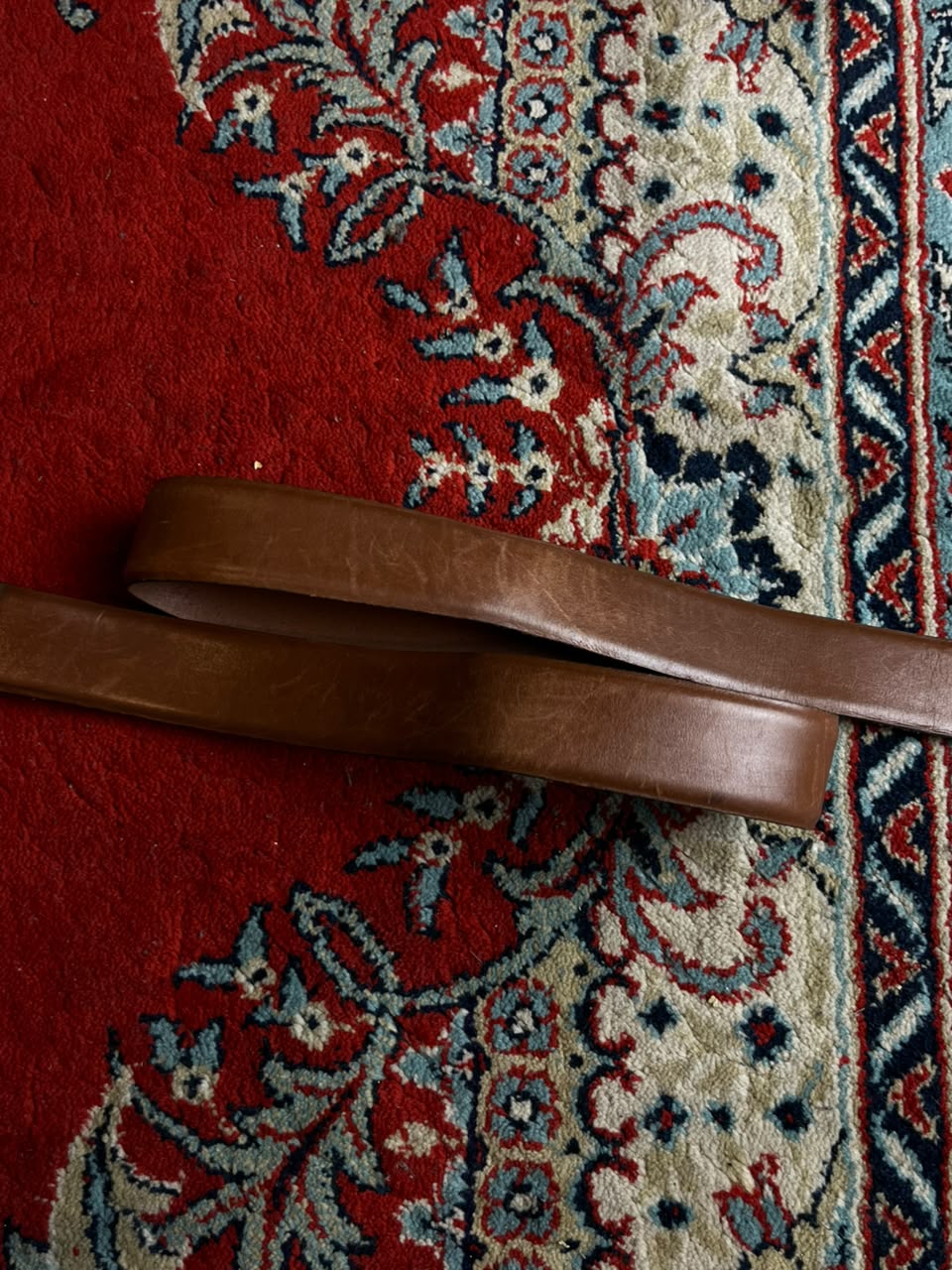 Johnston & Murphy Brown Leather Dress Belt Made in USA Silver Buckle