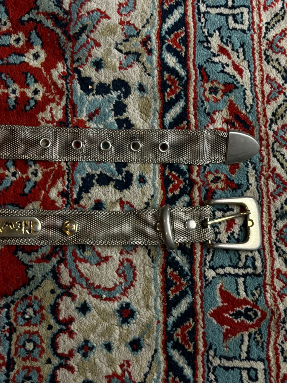 Metal Mesh Belt City Plates Chainmail Silver Gold