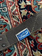 Vintage Military Utility Canvas Web Belt Double D-Ring Buckle Workwear Gra