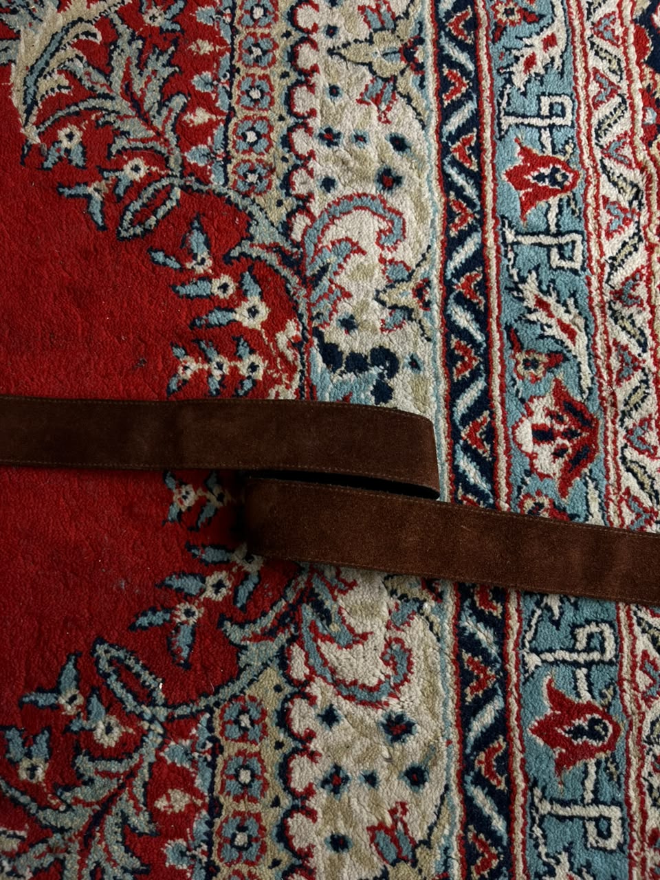 Vintage Dark Brown Suede Chunky Silver Tone Metal Buckle  Belt