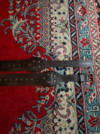 H&M Brown Wide Leather Studded Boho Moto Biker Corset Belt