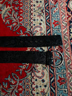 Vintage John Lewis Wide Black Floral Embossed Leather Belt