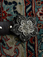 Western Rhinestone Flower Buckle Belt