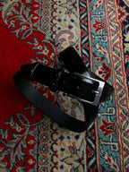 The Savile Row Company Black Patent Leather Dress Belt