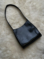 Nine West Vintage Black Faux Leather Small Shoulder Bag Underarm Purse