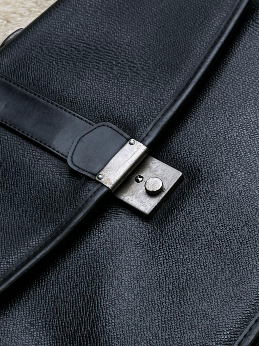 Vintage Atlas Black Hard Briefcase Attache Portfolio Case Business Laptop Bag