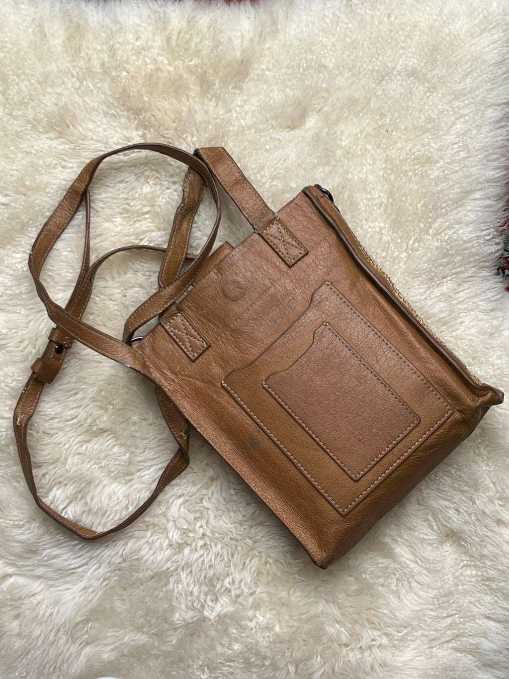 Harlink Woven Straw Burlap Tan Brown Leather Small Crossbody Bag Mini Tote Purse