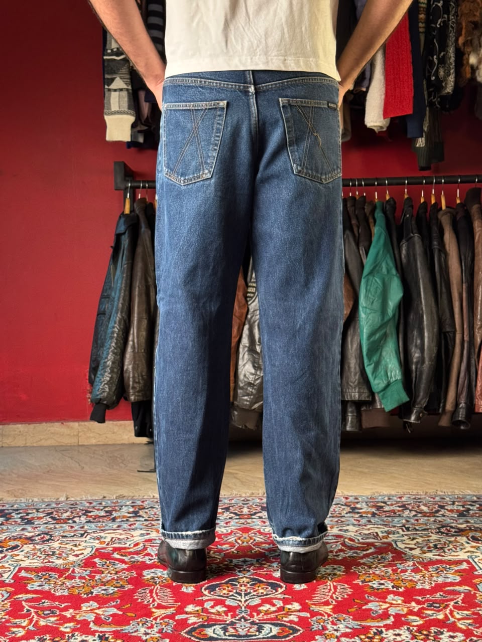 Vintage KANGOL Dark Wash Indigo Relaxed Fit JEANS - 30