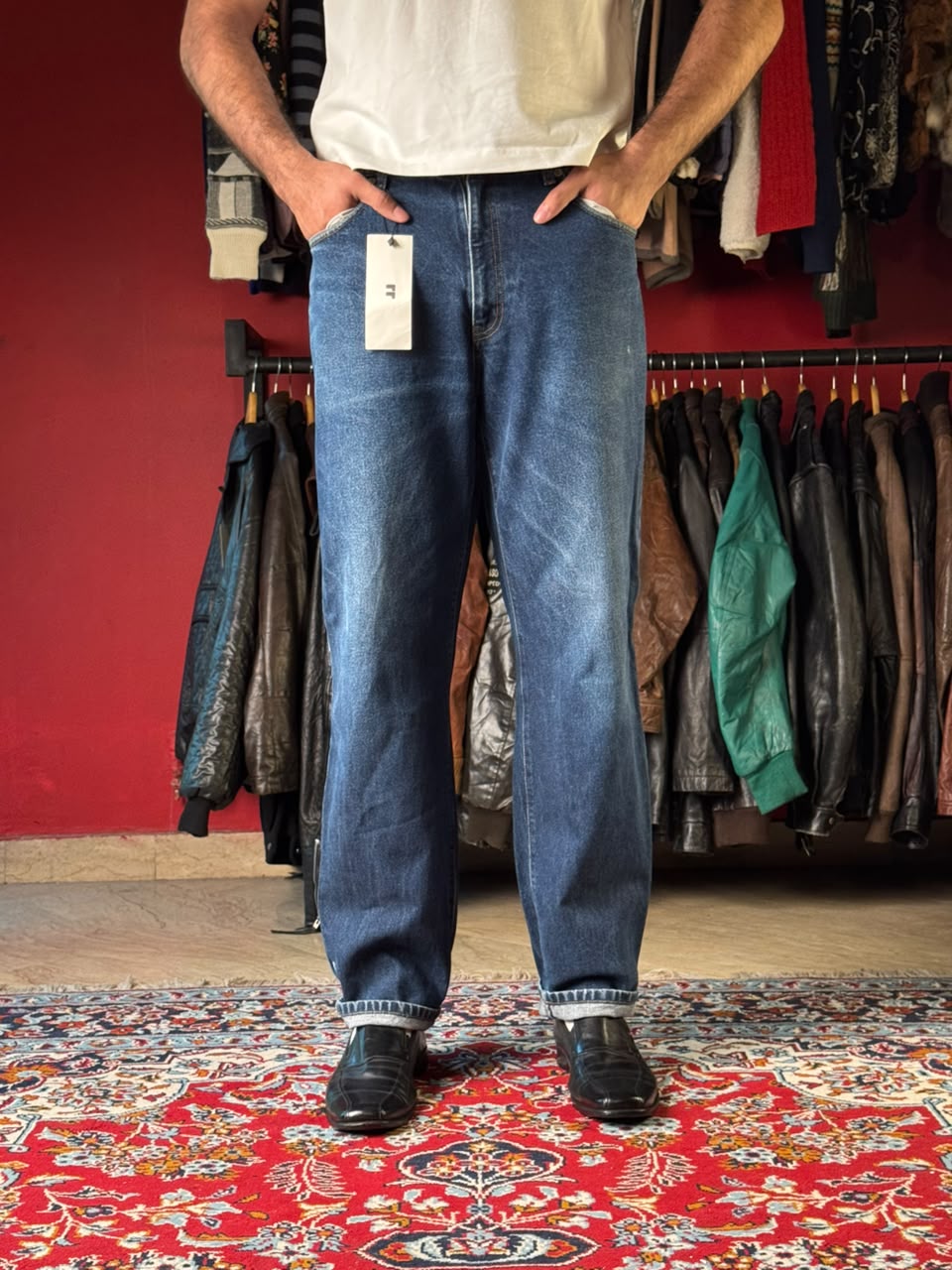 Vintage KANGOL Dark Wash Indigo Relaxed Fit JEANS - 30