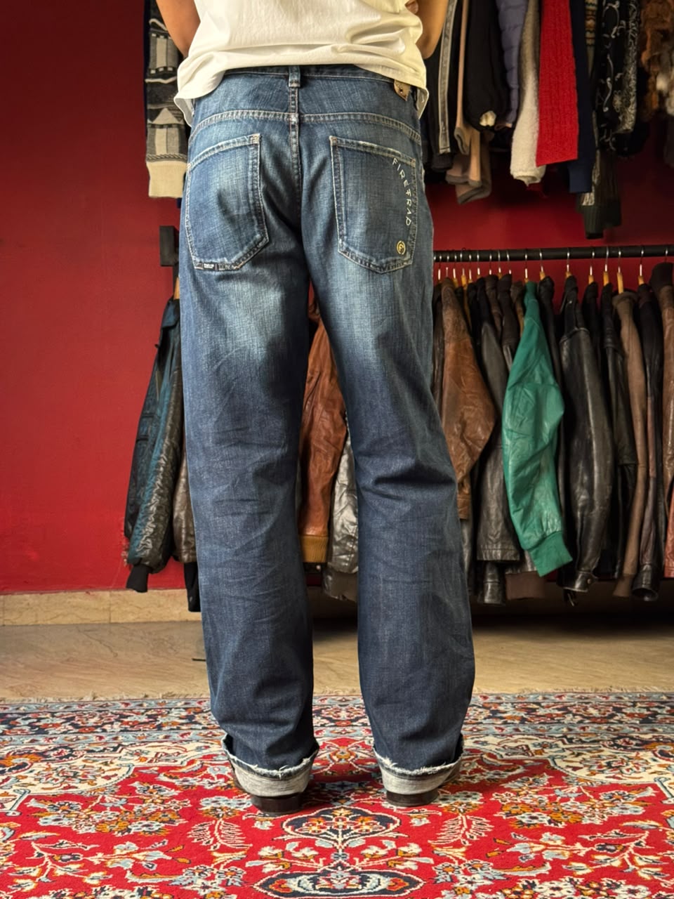 Firetrap Blackseal Vintage Dark Washed Bootcut JEANS - 32