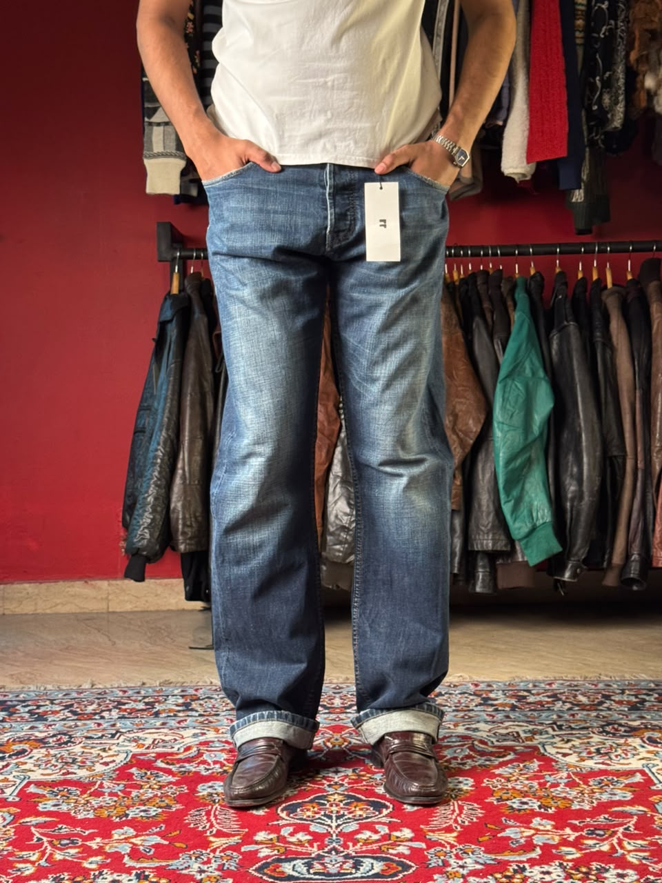 Firetrap Blackseal Vintage Dark Washed Bootcut JEANS - 32