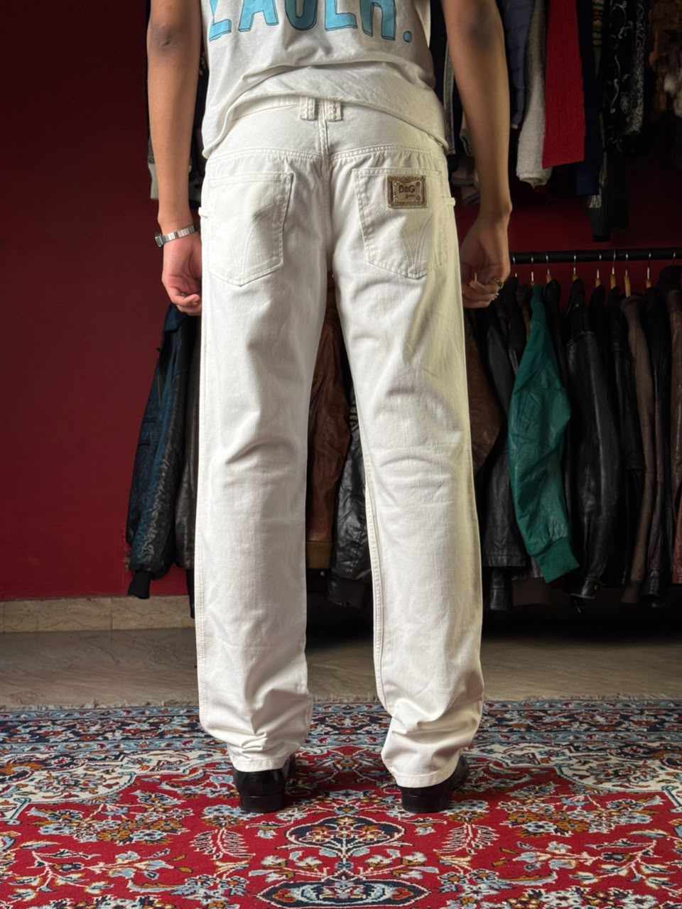 Vintage D&G Dolce & Gabbana White Straight FIT JEANS - 32