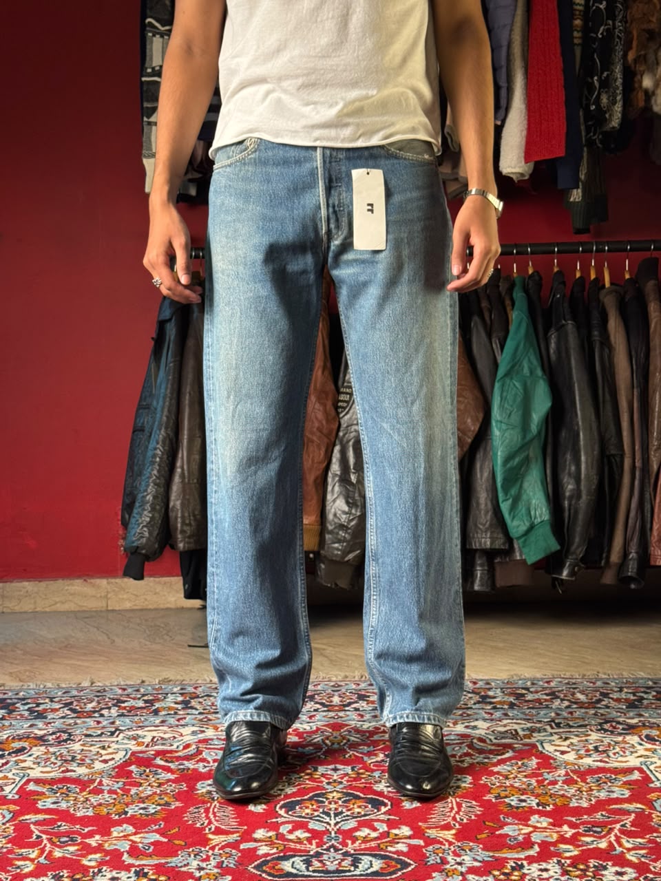 Vintage Levis 726 Orange Tab Medium Washed JEANS - 32