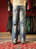 Cipo & Baxx Light WashED Distressed Straight FIT JEANS - 34