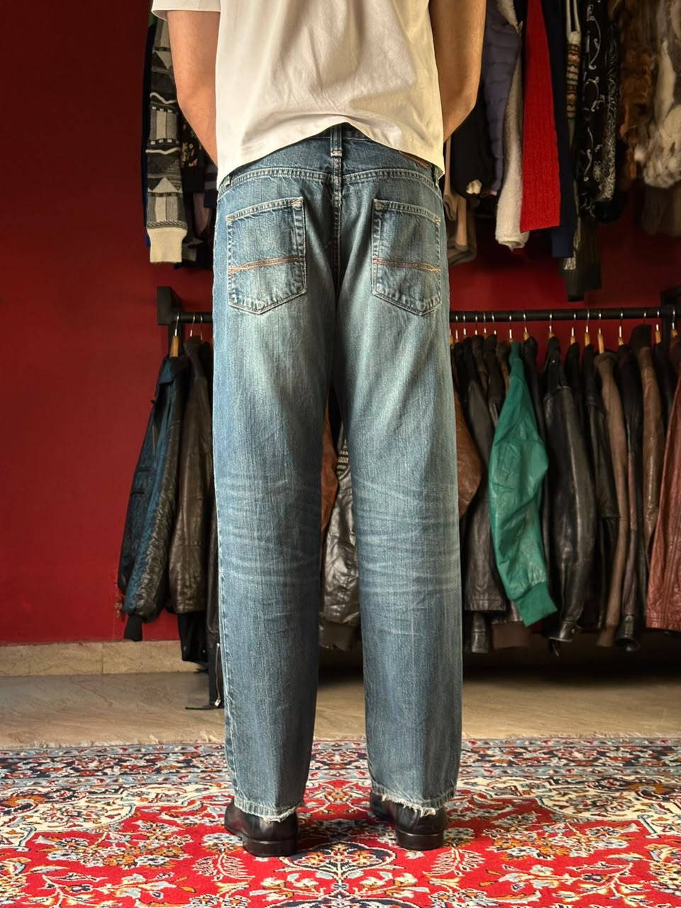 Vintage 90s Tommy Hilfiger Straight FIT Classic Blue WashED JEANS - 34