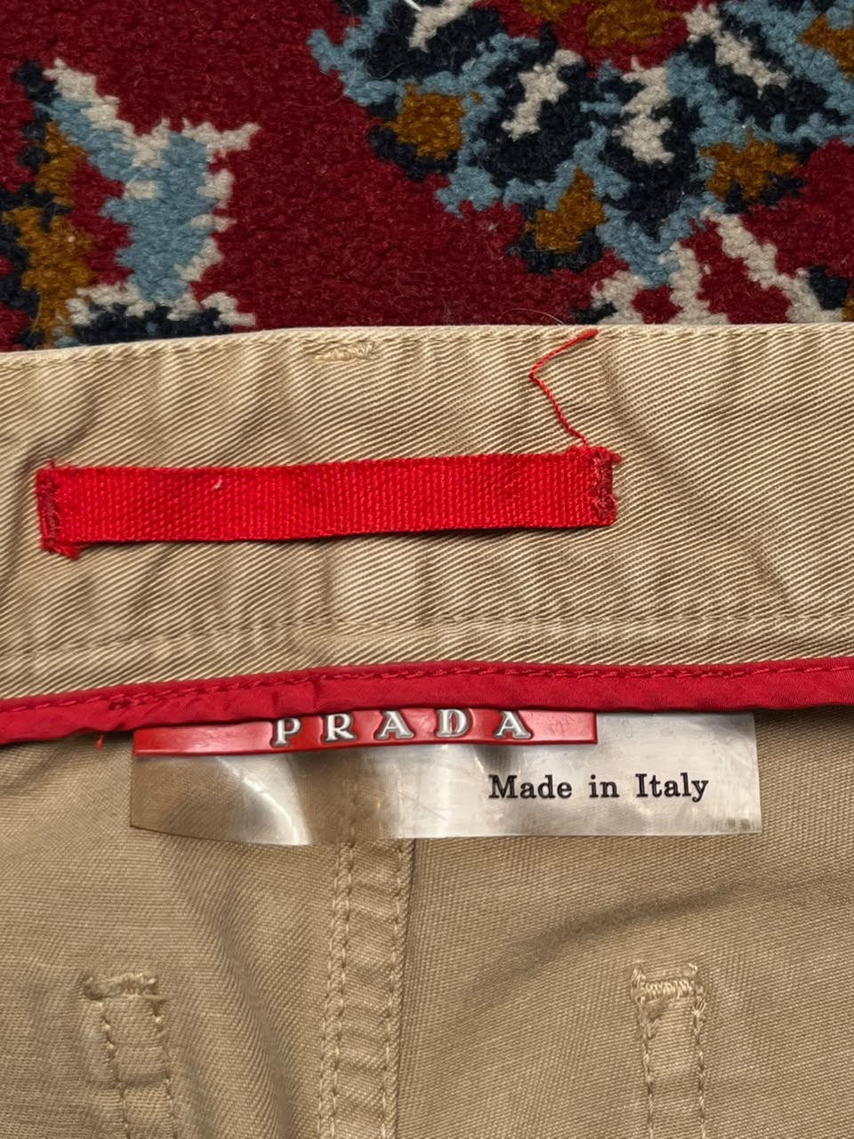 Vintage Prada Beige Wide FIt Chino Jeans - 30