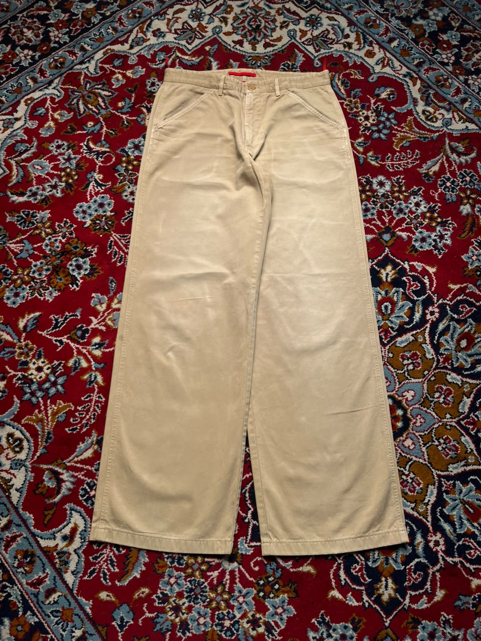 Vintage Prada Beige Wide FIt Chino Jeans - 30