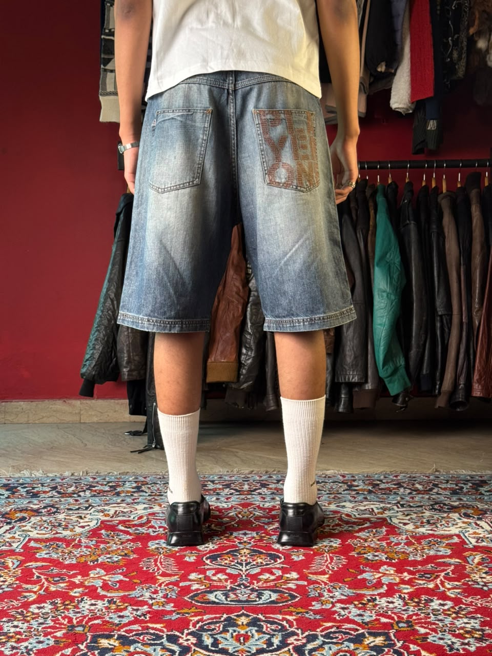 Player One 01 Denim Unit Embroidered Shorts - 32