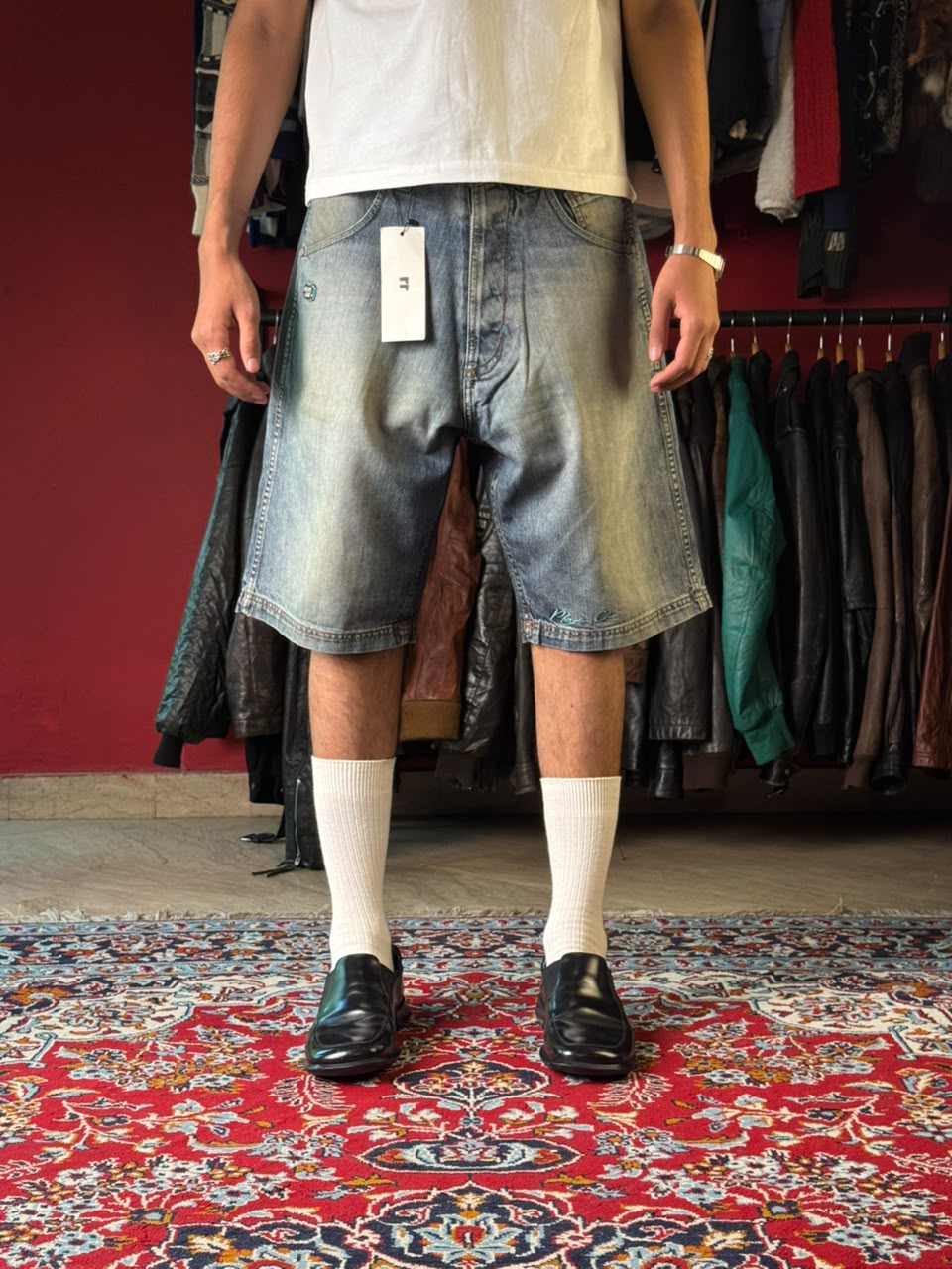 Player One 01 Denim Unit Embroidered Shorts - 32