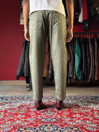 Vintage Lee RMR Olive Green Cotton Straight FIT Casual PANTS - 32