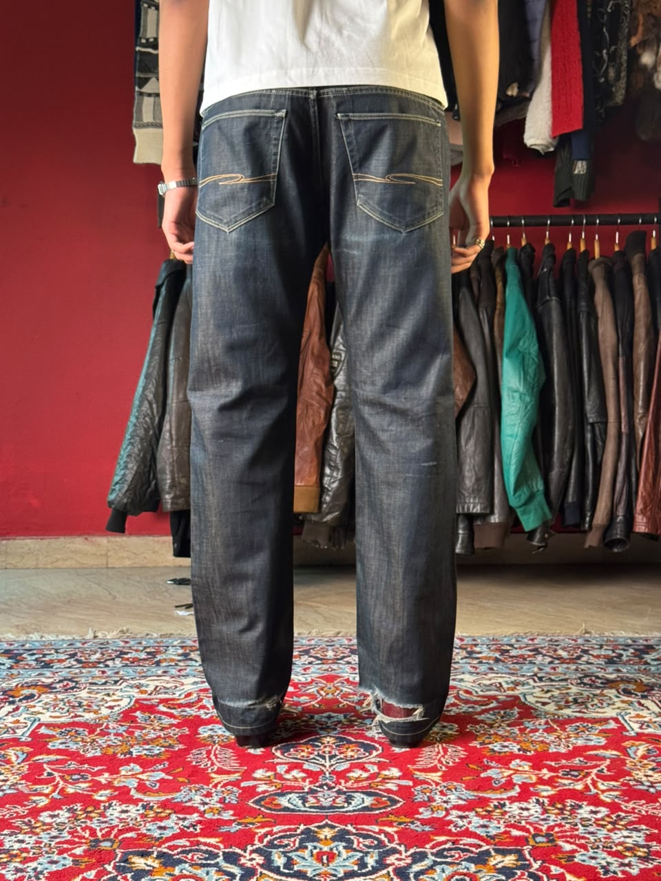 Cross Jeanswear Co. Dark Washed Straight Fit JEANS - 32