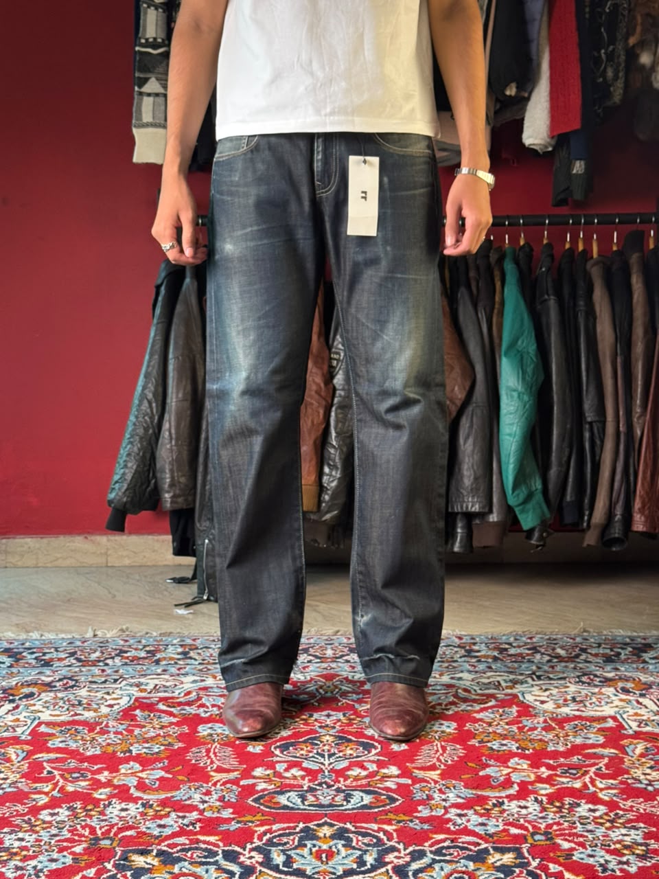 Cross Jeanswear Co. Dark Washed Straight Fit JEANS - 32
