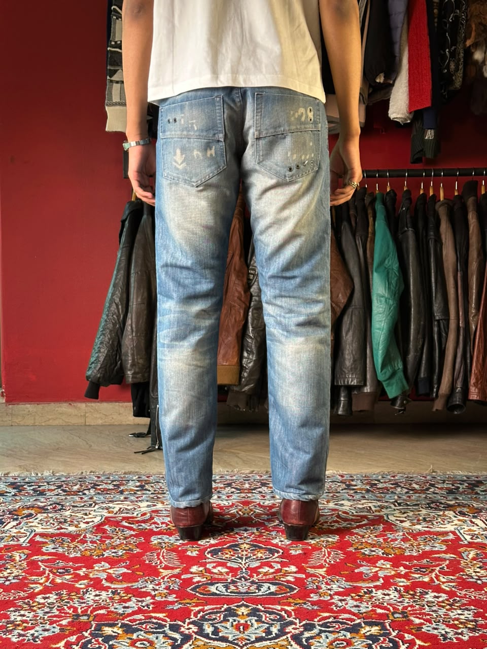Diesel Safado Light WashED Distressed Slim Straight FIT JEANS - 32