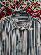 Barisal Striped Soft Corduroy Button Down Shirt  - XL