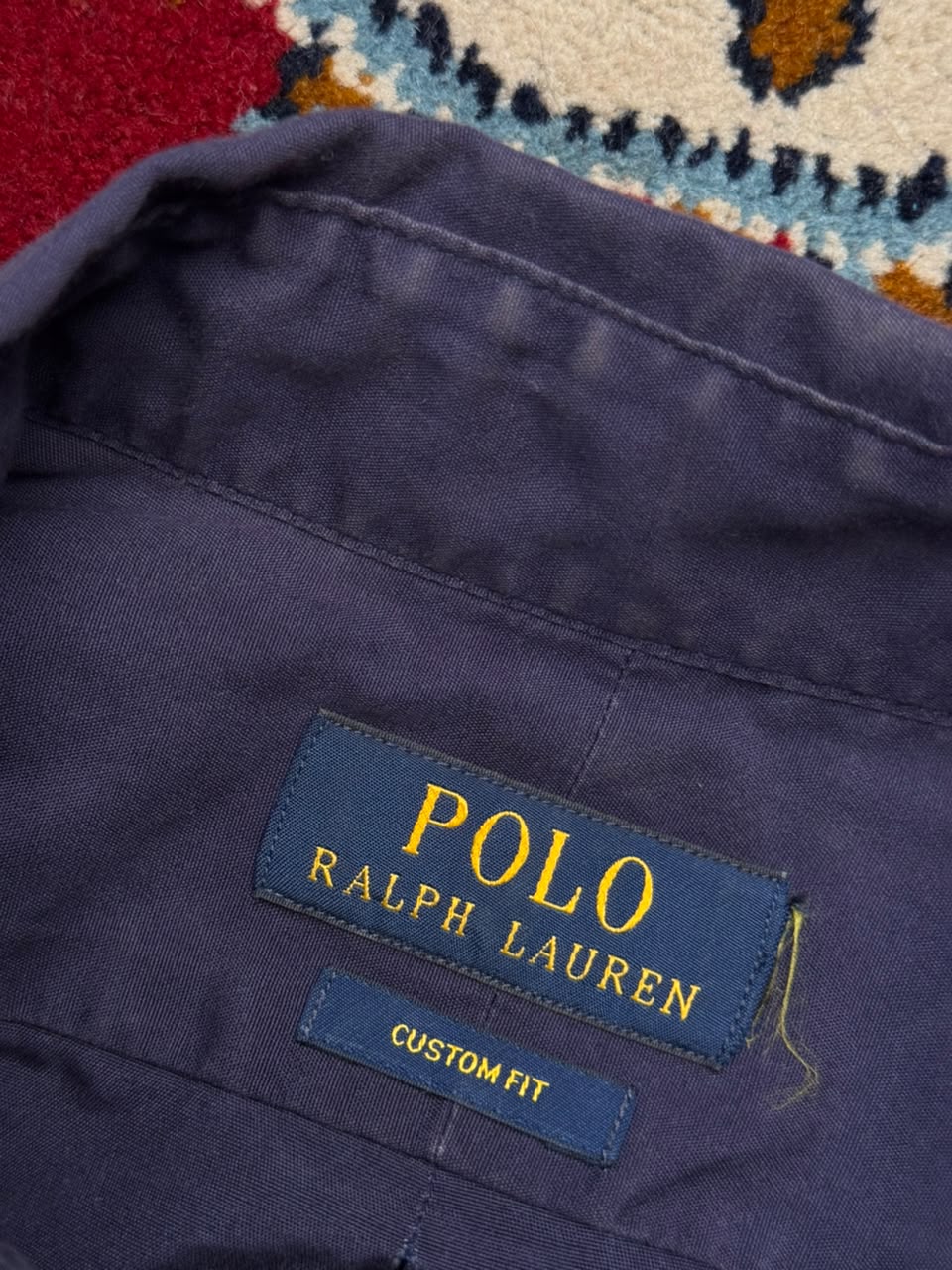 Polo Ralph Lauren Navy Blue Custom Fit Button Down Shirt - M