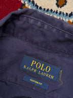 Polo Ralph Lauren Navy Blue Custom Fit Button Down Shirt - M