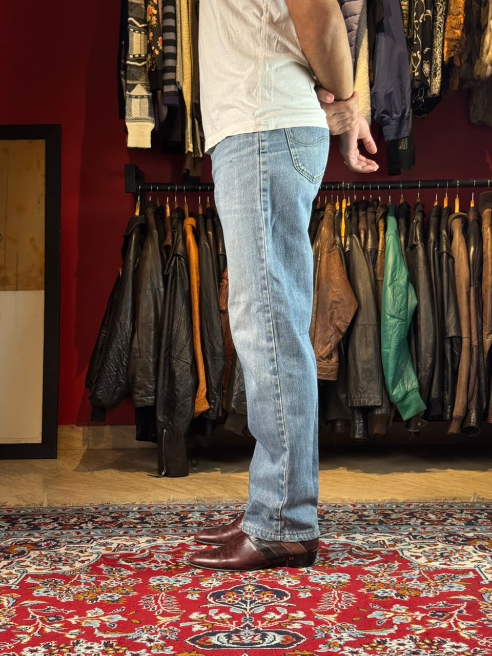 Vintage Lee Regular Fit Light Washed Jeans - 32