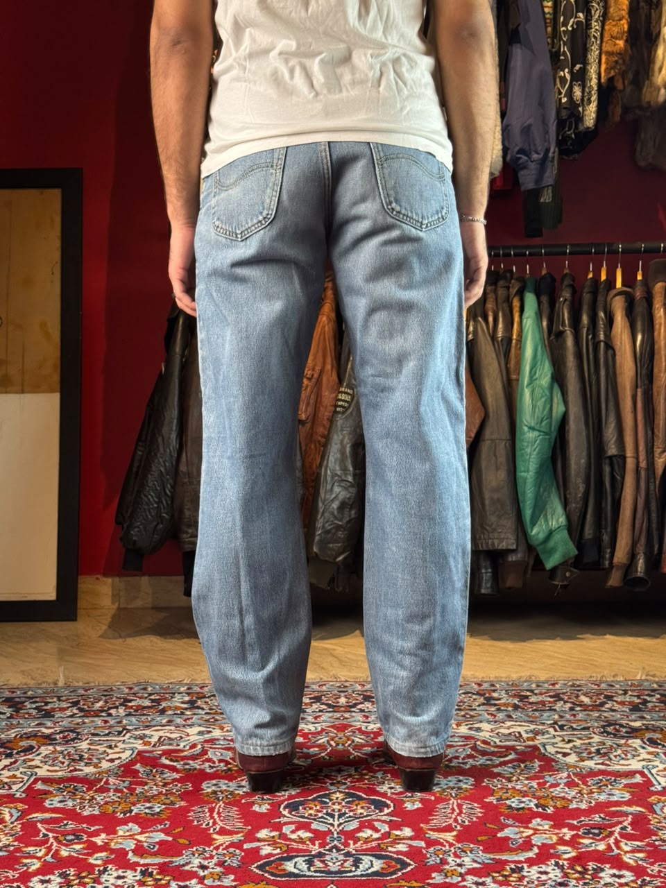 Vintage Lee Regular Fit Light Washed Jeans - 32