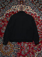 Vintage Redox Black Leather Wool Bomber Jacket - L