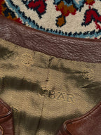 Vintage Bar Brown Genuine Leather Vest - L