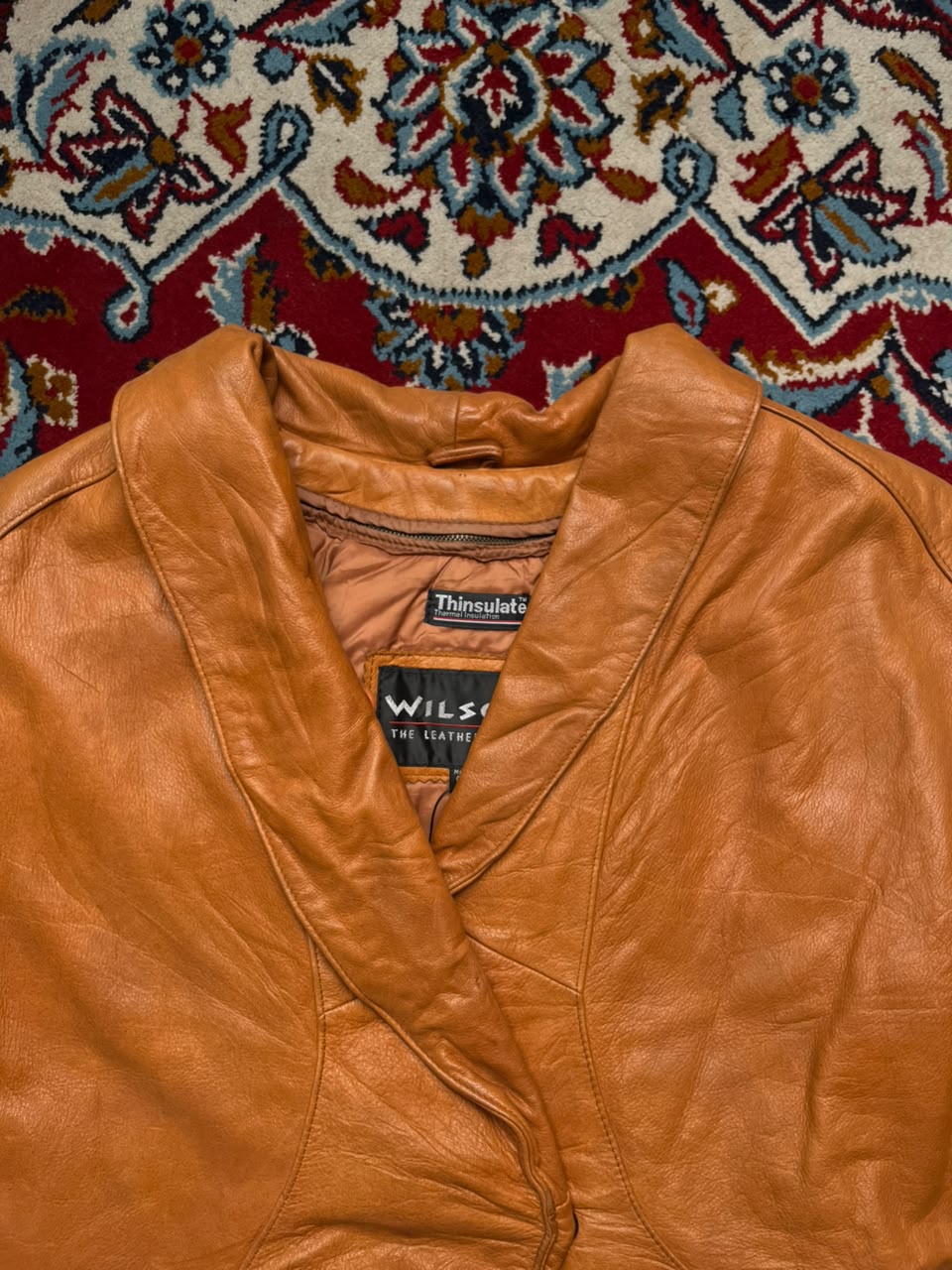 Vintage Wilsons Leather Women Tan Bomber Jacket - M