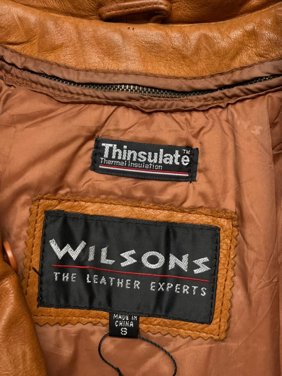 Vintage Wilsons Leather Women Tan Bomber Jacket - M