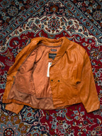 Vintage Wilsons Leather Women Tan Bomber Jacket - M