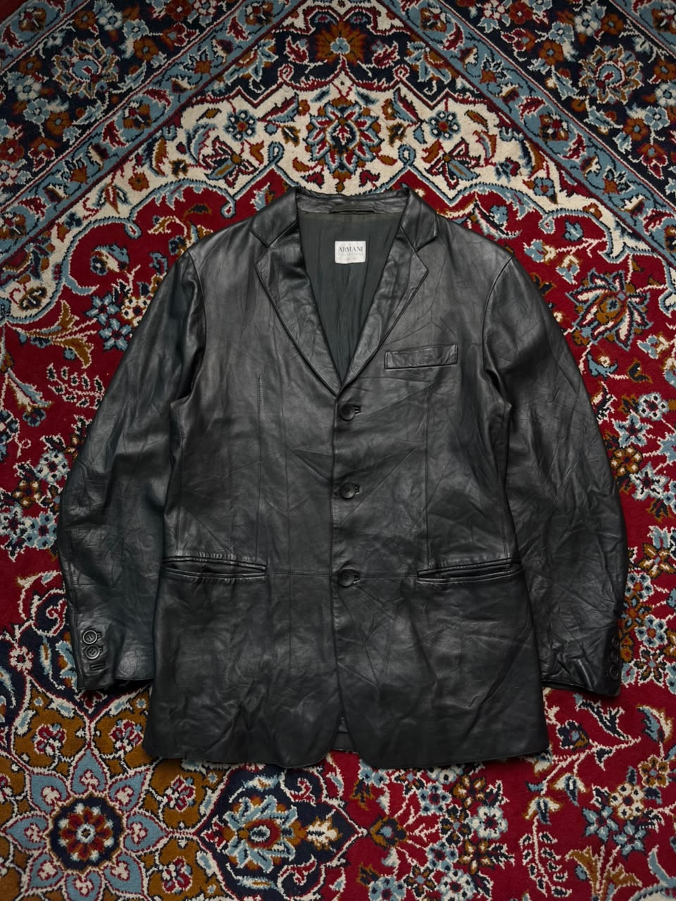 Armani Collezioni Lambskin Leather Blazer - M