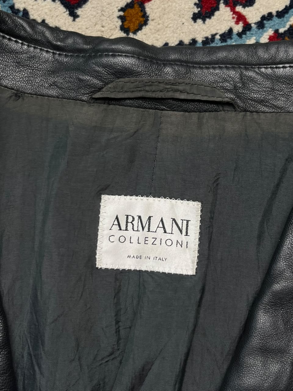 Armani Collezioni Lambskin Leather Blazer - M
