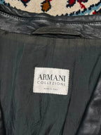 Armani Collezioni Lambskin Leather Blazer - M
