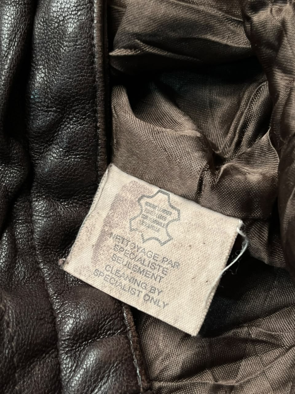 Vintage Ernest Women's Dark Brown Leather Biker Jacket - L