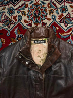 Vintage Block 60 Gilmar Faux Leather Bomber Jacket - M